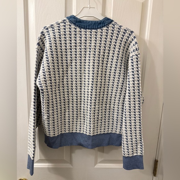 Sandro Blue and Cream Knit Cardigan size 1 - Picture 7 of 9